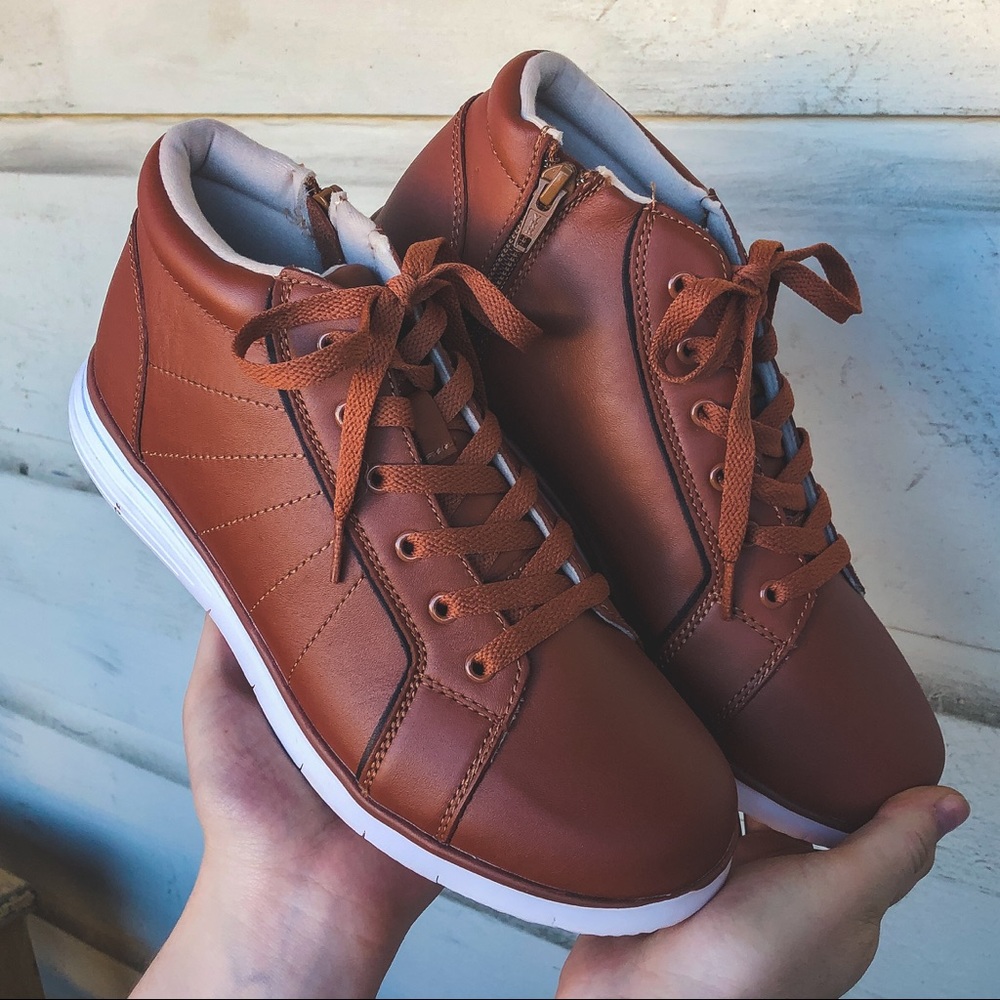 Propet Sneaker Booties in Brown